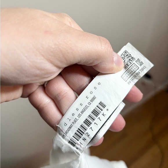 Endless Rose white Linen Blend Front-Slit Slim Midi Skirt size XS - Picture 5 of 7